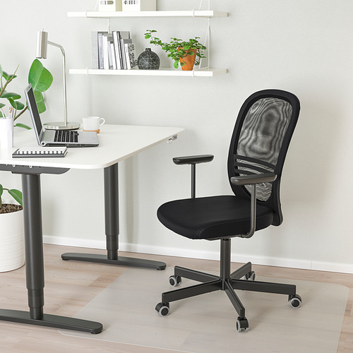 FLINTAN, silla de trabajo con reposabrazos. 2 de 9 abrir diálogo