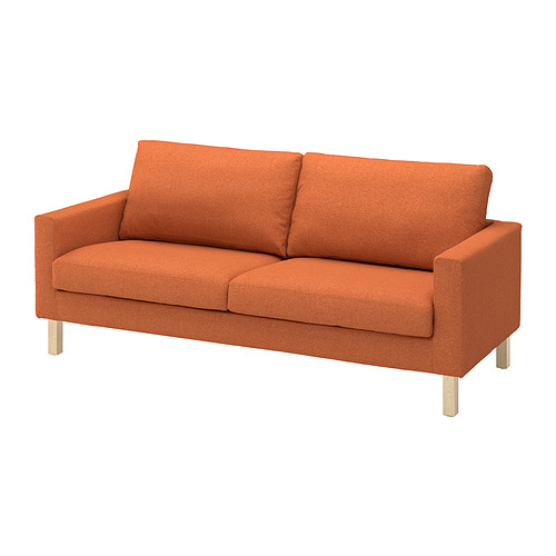 Sofá naranja SALTSJÖBADEN , tela reciclada, diseño moderno.