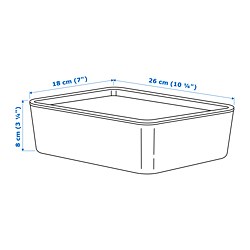 Measurement Illustration - KUGGIS box with lid