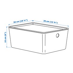 Ilustración de medidas - KUGGIS caja con tapa