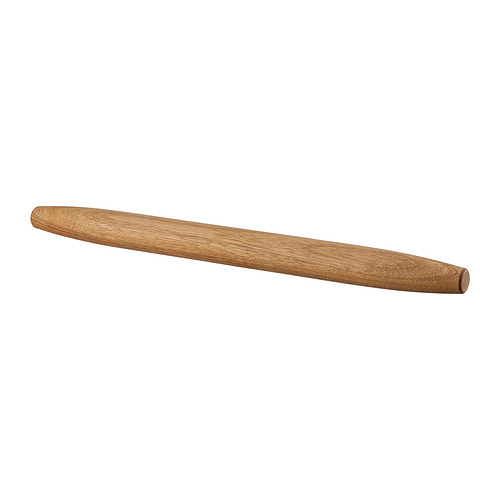Rodillo de madera, sin asa y rodillo de acacia, ligero, marrón natural.