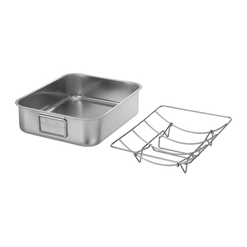 BAKTIDER, roasting pan with grill rack. 3 of 4 open dialog