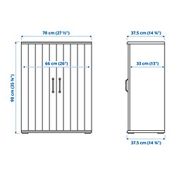 Measurement Illustration - SKRUVBY cabinet with doors
