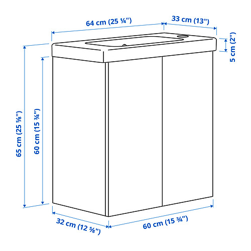 ENHET / TVÄLLEN, mueble de lavabo con puertas/lavabo. 6 de 6 abrir diálogo