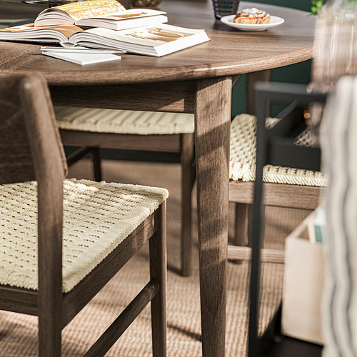SKANSNÄS, mesa de comedor redonda extensible. 5 de 7 abrir diálogo