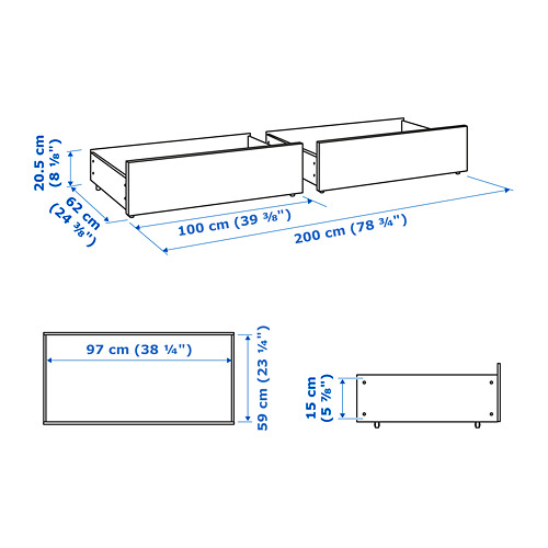 MALM, cajones para cama. 6 de 6 abrir diálogo