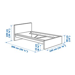 Measurement Illustration - MALM bed