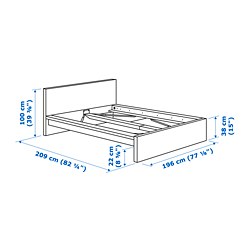 Measurement Illustration - MALM bed