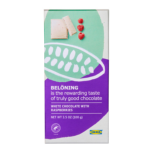 BELÖNING, white chocolate tablet. 1 of 3 open dialog