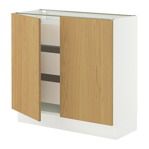 SEKTION / MAXIMERA, base cabinet w 2 doors/3 drawers. 1 of 2 open dialog