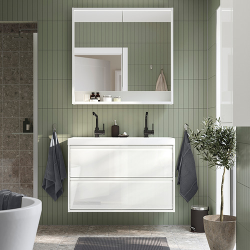 ÄNGSJÖN / BACKSJÖN, sink cabinet with drawers and LUNDSKÄR tap. 2 of 7 open dialog