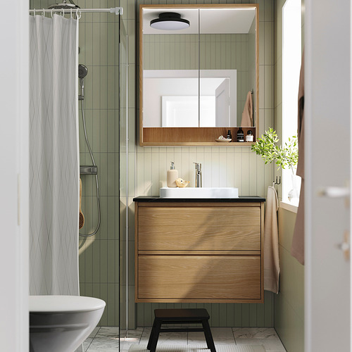 FAXÄLVEN, mirror cabinet w built-in lighting 1540 lm 2700K. 2 of 5 open dialog