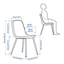 Ilustración de medidas - NORDMANSSKÄR silla