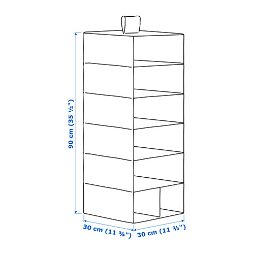 STUK, hanging storage with 7 compartments. 8 of 8 open dialog