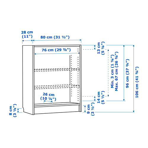 BILLY, bookcase. 6 of 6 open dialog