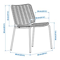 Measurement Illustration - TEGELÖN chair, in/outdoor