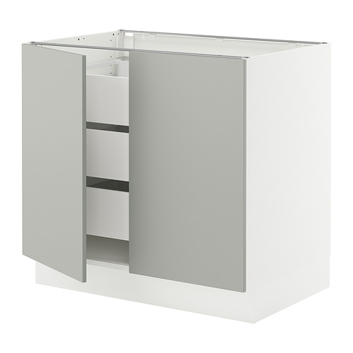 SEKTION / MAXIMERA, base cabinet w 2 doors/3 drawers. 1 of 2 open dialog