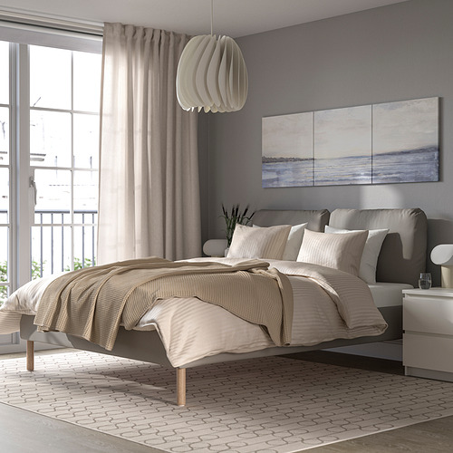 SAGESUND, upholstered bed frame Queen. 2 of 13 open dialog