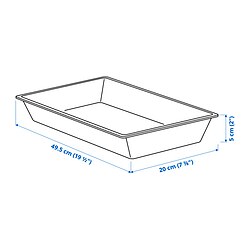Ilustración de medidas - UPPDATERA bandeja utensilios