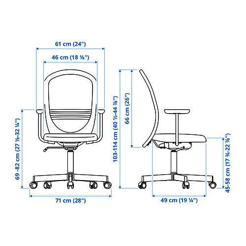 FLINTAN, office chair with armrests. 9 of 9 open dialog