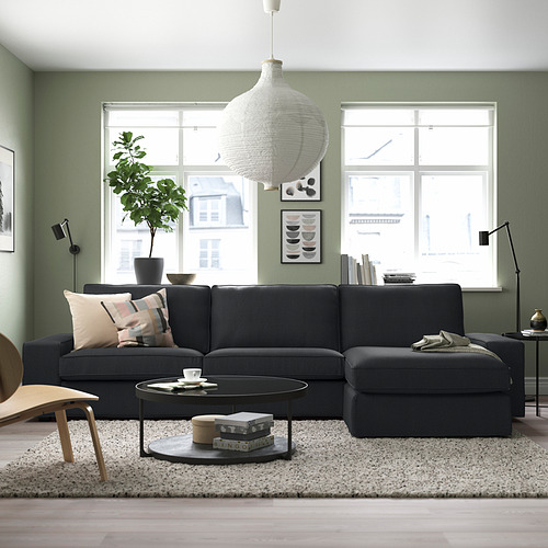 KIVIK, 4-seat sofa with chaise longue. 2 of 6 open dialog