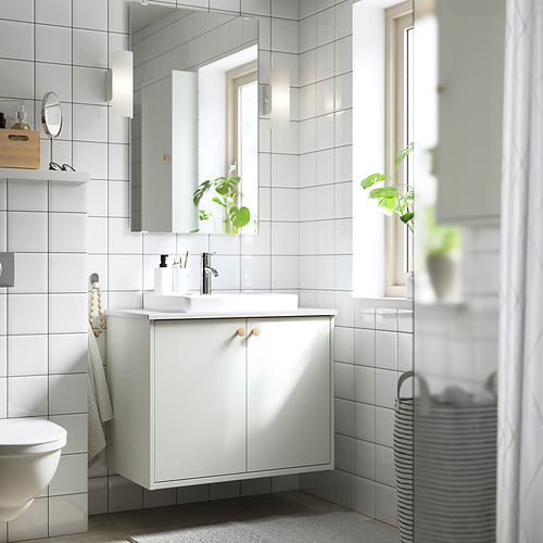HAVBÄCK / ORRSJÖN, mueble lavabo con puertas y grifo DALSKÄR. 2 de 7 abrir diálogo