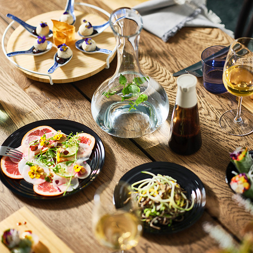 Crema gourmet para untar con platos, hierbas y aceite o vinagre HALVTOM.