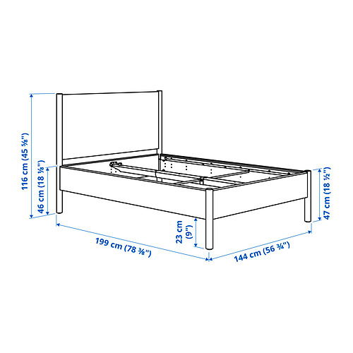 TONSTAD, bed frame. 7 of 7 open dialog