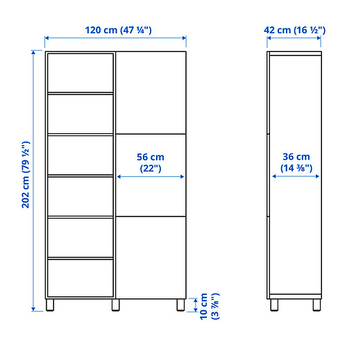 BESTÅ, storage combination with doors. 8 of 8 open dialog