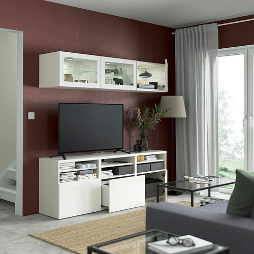 BESTÅ, TV storage combination with drawer rail,push-open. 6 of 11 open dialog