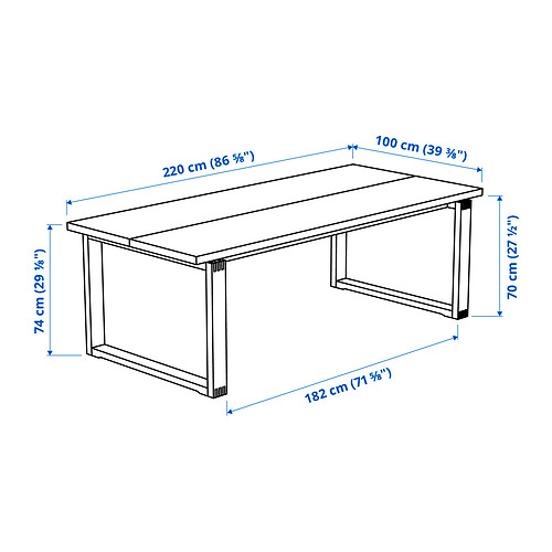 Illustration with measurements for the product: MÖRBYLÅNGA.