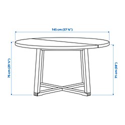 Measurement Illustration - MÖRBYLÅNGA table