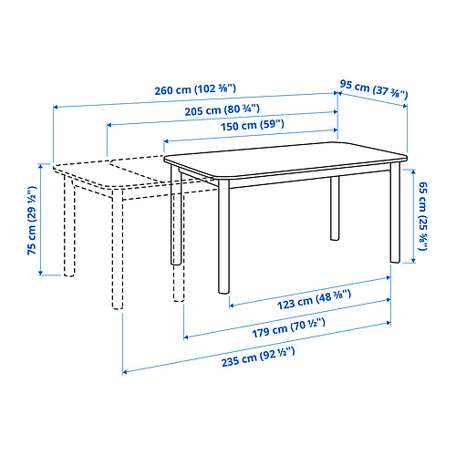 STRANDTORP / GRÖNSTA, Mesa extensible y 4 sillas. 8 de 9 abrir diálogo