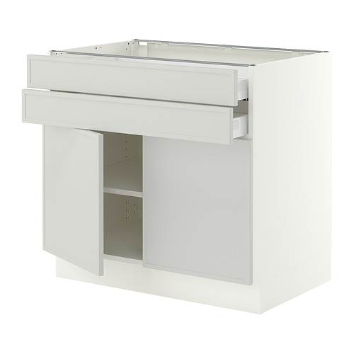 SEKTION / MAXIMERA, base cabinet w 2 doors/2 drawers. 1 of 2 open dialog