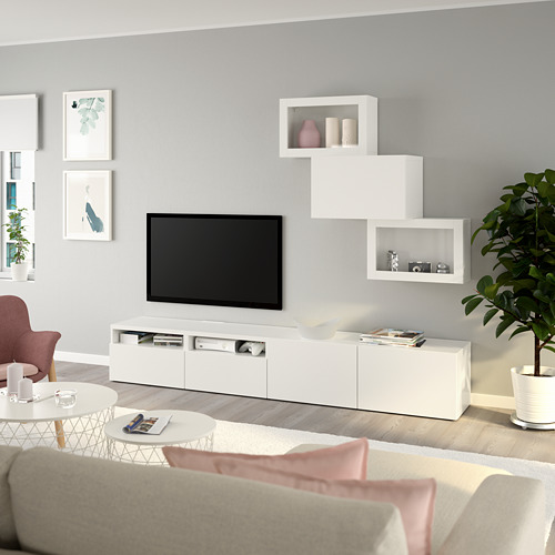 BESTÅ, TV storage combination with drawer rail push-open. 6 of 12 open dialog