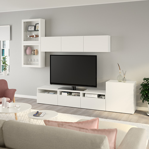 BESTÅ, TV storage combination with drawer rail, push-open. 6 of 14 open dialog