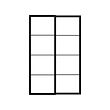 PAX pair of sliding door frames & rail 