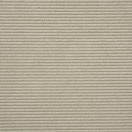 Un primer plano de una tela beige con rayas verticales, que evoca la sensación de alta calidad, suavidad y textura de una funda de somier.