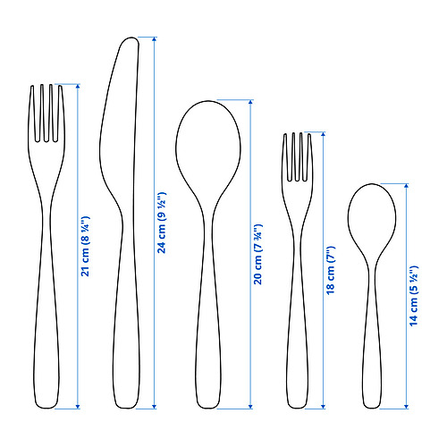 TILLAGD, 20-piece flatware set. 5 of 5 open dialog