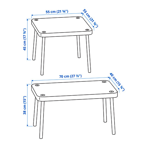 SONHULT, nesting tables, set of 2. 10 of 10 open dialog