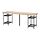 Select colour variation: White stained oak effect / black