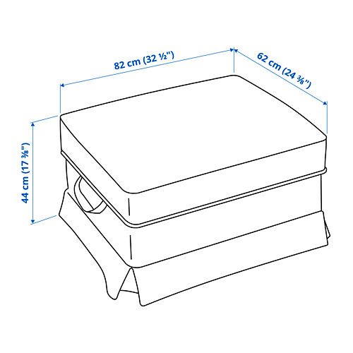 EKTORP, ottoman with storage. 4 of 4 open dialog