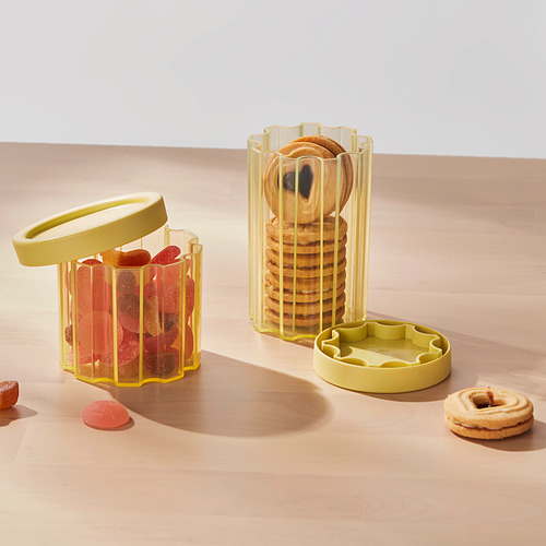 SPJUTLILJA, jar with lid, set of 2. 3 of 6 open dialog