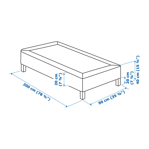 Ilustración con medidas del producto: LYNGÖR.