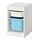 Select colour variation: white/light blue, 13 3/8 "x17 3/8 "x22 "