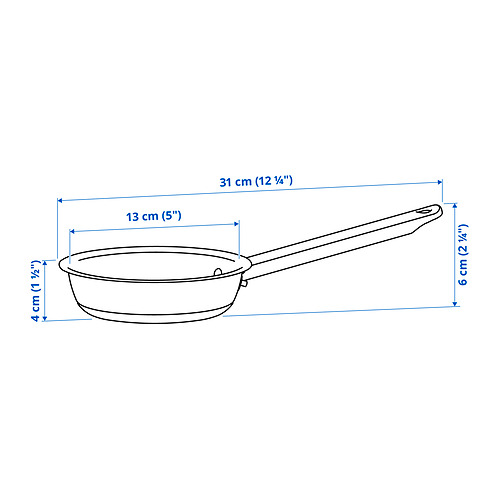 Ilustración con medidas del producto: IKEA 365+.