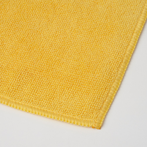 Paño de microfibra amarillo brillante, suave y absorbente, excelente para la limpieza.