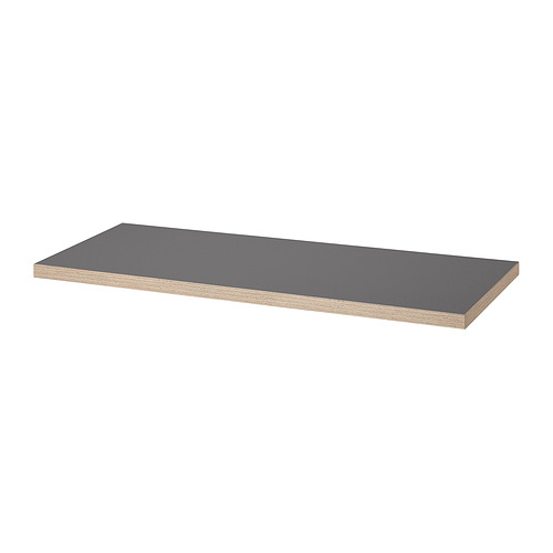 Tablero de escritorio gris Ikea LAGKAPTEN, rectangular, superficie de madera con núcleo de nido de abeja, agujeros preperforados.