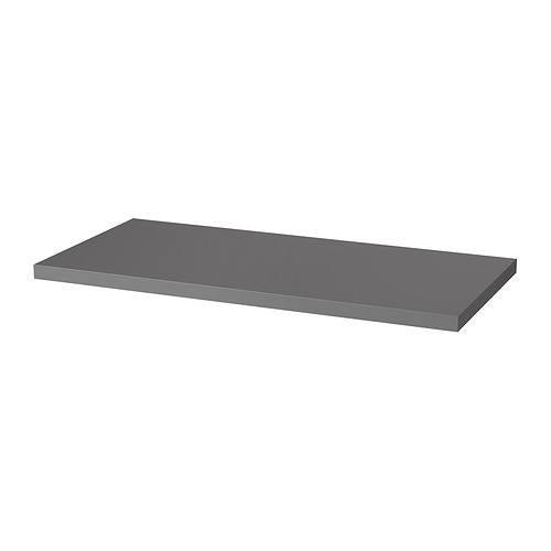 Tablero de escritorio LINNMON rectangular gris, superficie plana, diseño moderno.