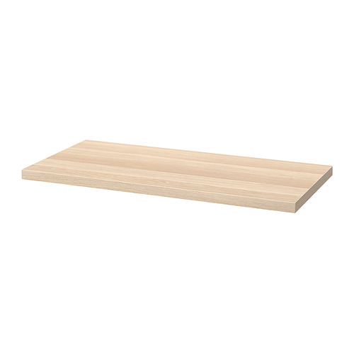 Tablero de escritorio de madera clara LINNMON; Diseño rectangular y sencillo.